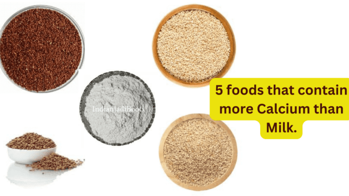 5 foods that contain more calcium than milk.